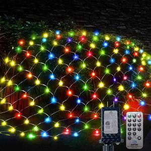 lot 2302 image: PLASUPPY Net Lights Christmas Outdoor, 360 LED 12ft x 5ft Mesh Lights with 8 Modes Remote, Waterproof Net Christmas Bush Lights Outdoor for Yard, Shrubs, Porch, Decorations