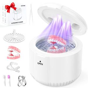 lot 2307 image: 45kHz Ultrasonic Retainer Cleaner Machine, 200ML Dental Deep Cleaning Pod for Dentures, Aligners, Invisalign, Mouth Guards, Night Guards, Jewelry, Toothbrush, 51015 Mins Timer