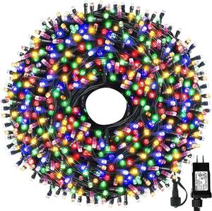 lot 2322 image: MZD8391 105FT 300LEDs Christmas Lights Outdoor Indoor String Lights 8 Modes Memory Function for Christmas Tree Party Decoration, 100% UL Listed (4 Sets CONNECTABLE) Multi-Color