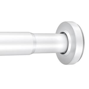 lot 2332 image: AmazerBath Spring Tension Shower Curtain Rod, 31-46.5 Inches Heavy Duty Tension Rod Rust Proof Bathroom Curtain Rod, Adjustable No Drill Easy Segmented Installation, White