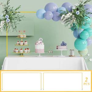 lot 2345 image: Xiomot Over The Table Rod Stand with Clamps Adjustable 13-42 Tall 29-98 Length Set of 2 Gold Table Arch Hanging for Wedding Birthday Party Halloween Christmas Decoration
