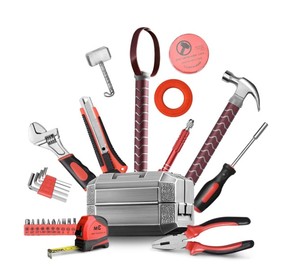 lot 2124 image: Mighty Hammer Tool Box - Durable & Portable 29-in-1 Kit, Perfect Mens Gift for Travel, Home, and Garage Use
