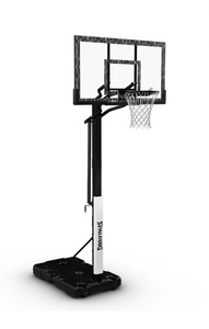 Spalding 60-Inch Portable Basketball Hoop with Acrylic Backboard, Screw Jack Lift & Arena Slam Rim-Outdoor Play - Retail: $449