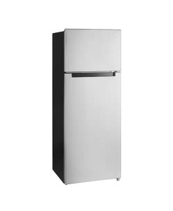 lot 4642008 image: Vissani7.2 cu. ft. Top Freezer Refrigerator in Fingerprint Resistant Stainless Steel Look DAMAGED (See Pictures and Description) - Retail $449