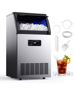 SIMZLIFE17 in. 100 lb. / 24H Full Ice Sizes Built-In/Freestanding Commercial Ice Maker in Stainless Steel,Auto-cleaning, Shutoff - Retail: $499