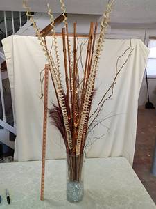 lot 40 image: LED Lighted Bamboo and Flower Arrangement