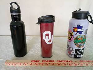 lot 66 image: Sports Water Bottle Collection - Oklahoma Sooners and Skateboard Themed