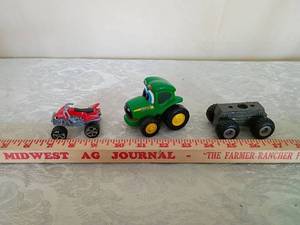 lot 76 image: Small Vehicle Toy Lot - ATV, John Deere, Monster Truck