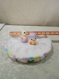 lot 103 image: Decorative Duck Ceramic Bowl Set with Figurines