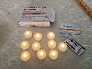 lot 127 image: LED Tea Lights Set with Remote Control