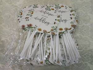 lot 139 image: Floral Wedding Welcome Fan Set