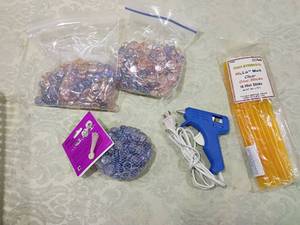 lot 177 image: Craft Supply Bundle - Hi & Lo Melt Glue Gun Kit with Marbles