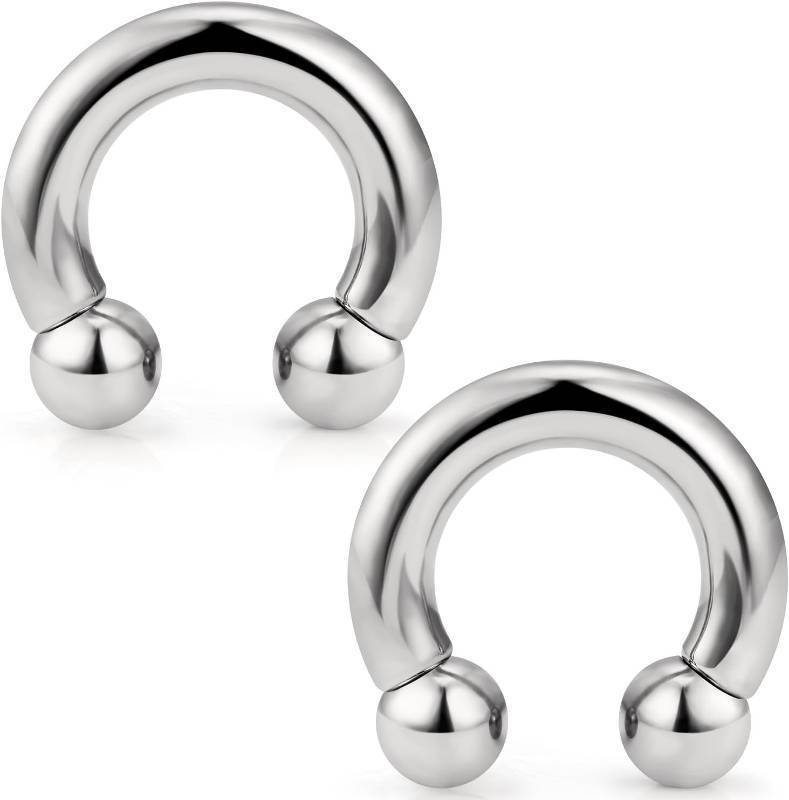 lot 111384 image: Ocptiy 2G 4G 6G 8G Titaniumm Septum Rings Medical Implant Grade Gauges Tunnels Earring Stretching kit Hypoallergenic Septum Nose Ring Ear Hoop Earring Piercing Jewelry Women Men 12mm 14mm 16mm