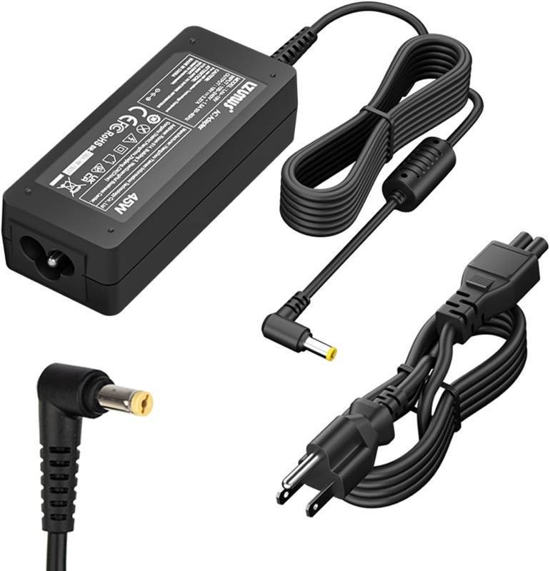 lot 301191 image: 45W AC Adapter Charger 19V 2.37A 5.5x1.7mm for Acer Laptop Adaptor Aspire P255 v15 5750 1400 A045R021L for Aspire 35 Series Power Supply