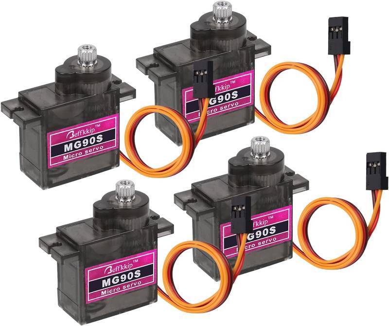 lot 330890 image: 4PCS MG90S 9g Micro Servo Motor Metal Gear for RC Robot Car Plane Helicopter Mini Servos for Arduino Project