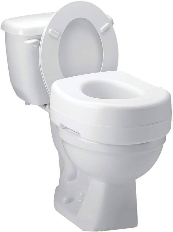 lot 291422 image: Carex Toilet Seat Riser, 5.5 Inch, Toilet Seat Risers for Seniors, Raised Toilet Seat, Supports 300lbs, Slip-Resistant, Toilet Riser, Elevated Toilet Seats