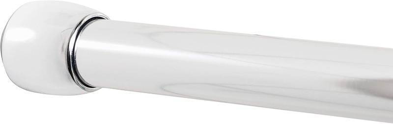 lot 401138 image: Zenna Home NeverRust Adjustable Tension Shower Curtain Rod, Rustproof and Stall-Sized, 30 to 43 Inches, Chrome