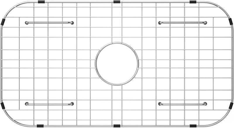 lot 141883 image: Sink Protector Grid 26-116 x 14-116,Centered Drain with Corner Radius 3-12, Stainless Steel Material(Centered Drain)