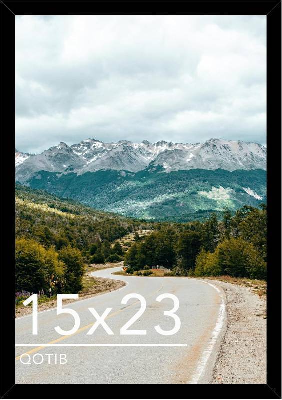 lot 121201 image: Wood 15x23 Picture Frame Black for Wall Hanging, 15 x 23 Frame Photo Frame for Wall Horizontally or Vertically, Black, 1 Pack