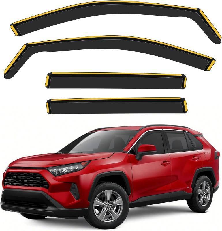 lot 221238 image: Shatterproof in-Channel Rain Guards for Toyota RAV4 2020-2025, Clip-on Window Deflectors Vent Window Visors Rain Sun Wind Guards Shade Deflectors, 4 pcs