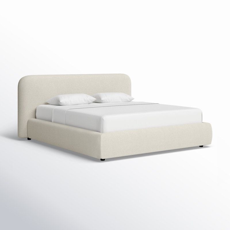 lot 4421012 image: Bella Upholstered Platform Bed-KING- - Retail $1,749
