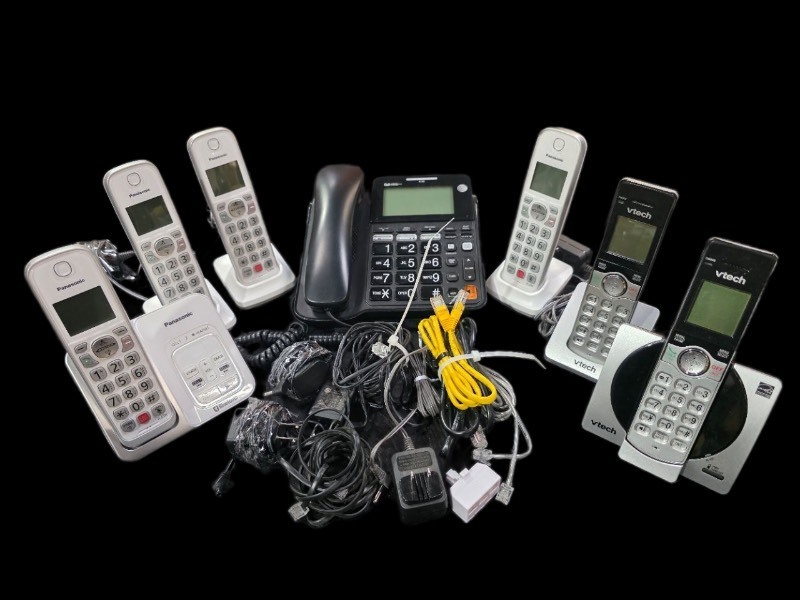 lot 4421127 image: PHONE AND ELECTRONICS BUNDLE VTech AT&T Panasonic TOTAL VALUE OVER $200 (See Pictures and Description)