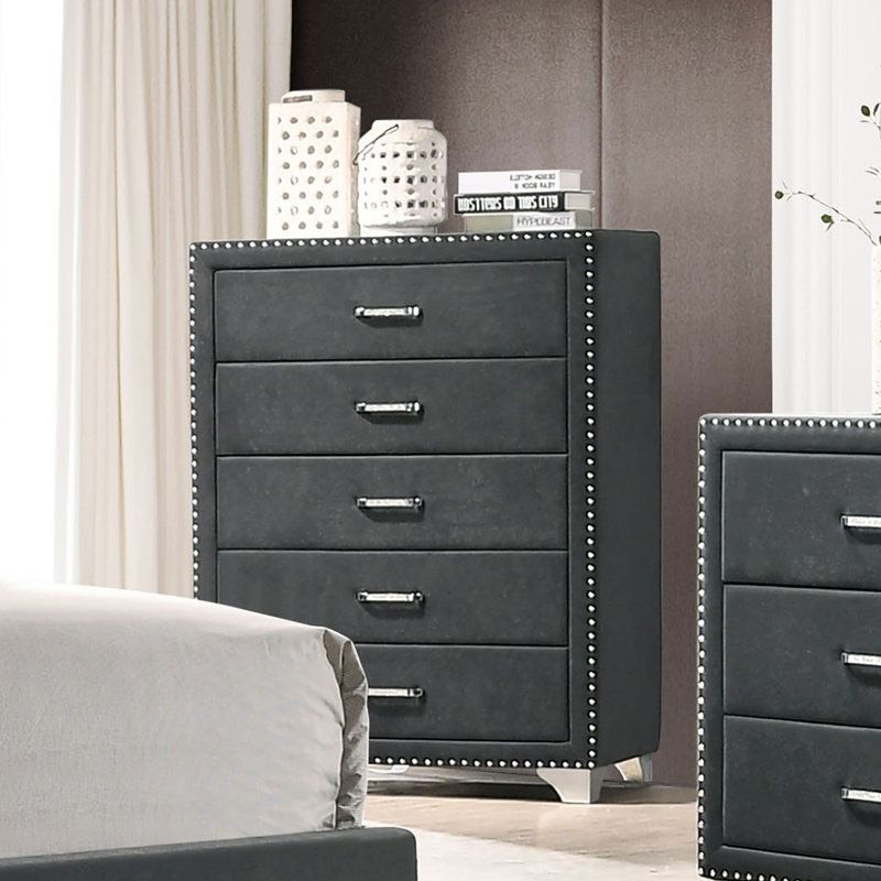 lot 3563001 image: Orton 5-drawer Bedroom Chest Blue - Retail $1,029