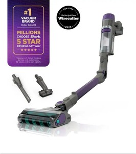 lot 4649019 image: SharkPowerDetect Bagless Cordless HEPA Pet Hair Stick Vacuum Cleaner for Multisurface in Gray and Convertible to Handheld - Retail $512