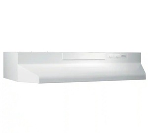 lot 4649021 image: Broan-NuToneF40000 30 in. 230 Max Blower CFM Convertible Under-Cabinet Range Hood with Light in White - Retail $88