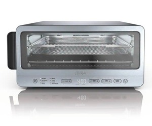 lot 4649037 image: NINJA18.55 Qt. Flip Toaster Oven & Air Fryer, 8-in-1 Functionality - Retail $169