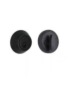 lot 4649070 image: DefiantMatte Black Single Cylinder Deadbolt - Retail $13