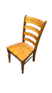 lot 4649118 image: Wooden Ladder Back Dining Chair - Retail $45