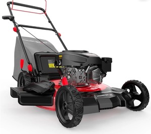 lot 4649042 image: PowerSmart 21 170cc Gas Self-Propelled Lawn Mower, with 6-Position Height Adjustment - Retail $359
