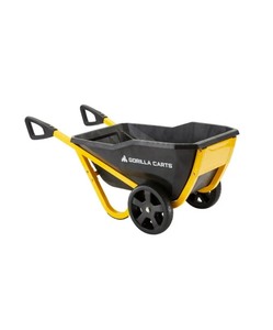 lot 4649109 image: GORILLA CARTS7 cu. ft. Evolution Poly Garden Cart, Impact Resistant Poly Tub, 12 in. No-Flat Tires, Stable and Easy to Use Design - Retail $169