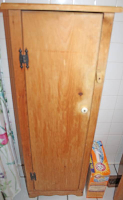 lot 1654 image: Cabinet with Shelves, Approximately 45 Tall 16 Wide 11 Deep - Perfect for Pantries
