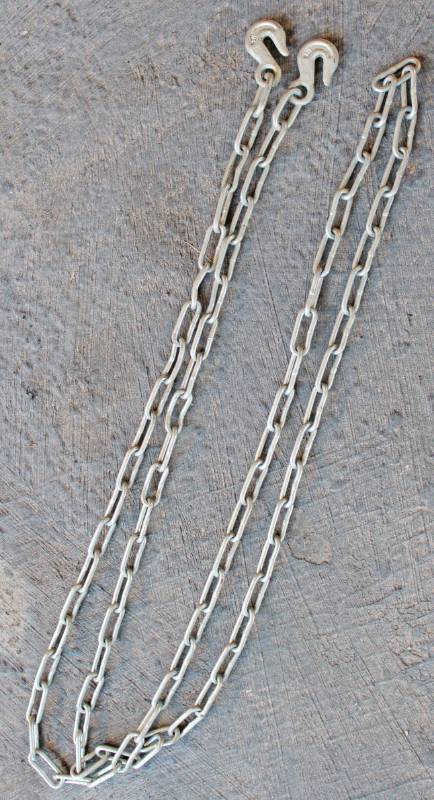 lot 1692 image: Chain With Two Hooks - Approximately 12 Feet Long