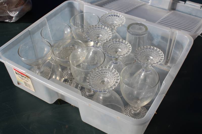 lot 1701 image: Glassware and Plastic Snap Storage Case