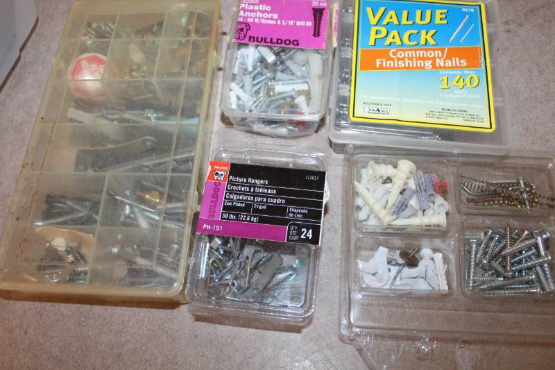 lot 5081 image: Lot of Nails and Other Hardware - most in original boxes