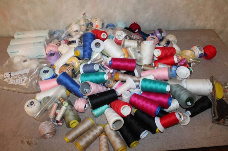 lot 5293 image: Large Lot of Thread and Crochet Thread - see pics - Many NEW