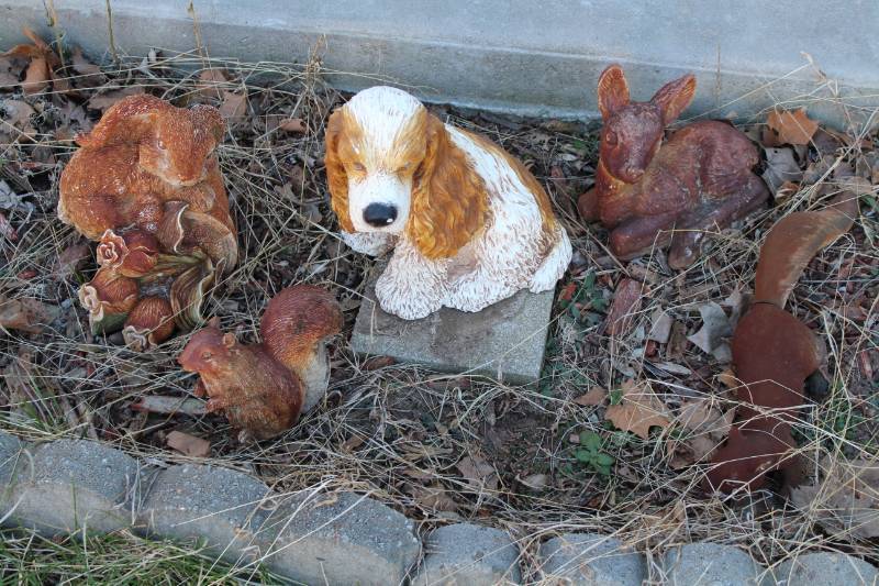 lot 7936 image: Lawn  Garden Figurines (stones not included)