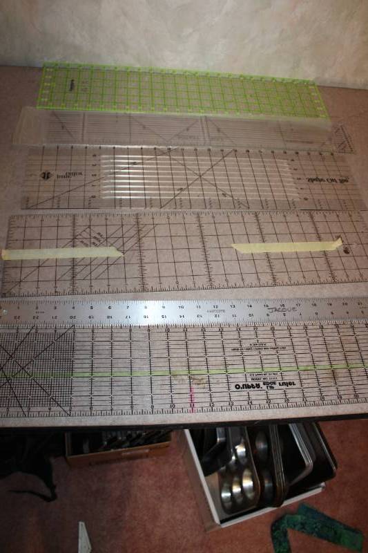 lot 7976 image: Lot of Crafting Rulers and Measuring Devices