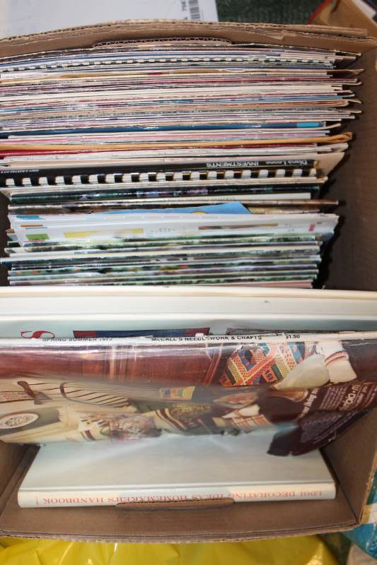 lot 7987 image: Over 75 Quilting and Sewing Magazines and 4 Books