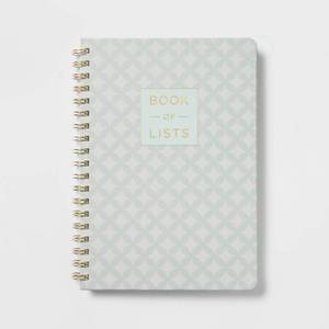 lot 889 image: Undated Planner 7x10 Spiral Book of Lists - Threshold�� Daily To Do List Agenda, Multicolor, Acid-Free Paper - Retail $10