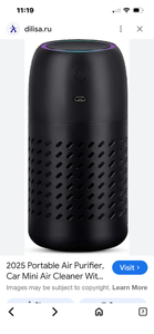 lot 3113 image: Negative Ion Portable Air Purifier  - Retail $0