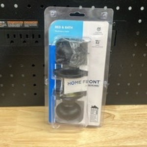 lot 3178 image: Home Front by Schlage Bed and Bath Door Knob. Black - Retail $15