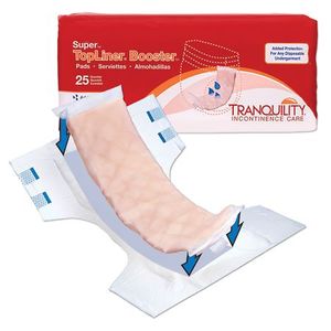 lot 7205 image: Tranquility TopLiner Unisex Booster Pad Flow-Through Pad 4-14 X 15 Inch 2060  25 Ct