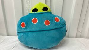 lot 7220 image: Blue Monster Plush Pillow with Yellow Cap