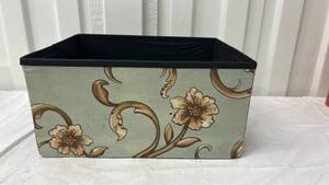 lot 7228 image: Decorative Storage Box with Floral Pattern