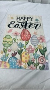 lot 7278 image: Happy Easter Garden Flag 16.5 x 12 in