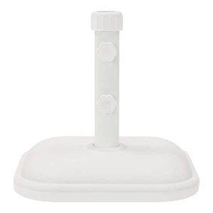 lot 4651013 image: StyleWell 26 lb. Concrete and Resin Patio Umbrella Base in White - Retail $44